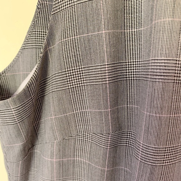 45% wool blend Light gray plaid straight style dress just at knee Eu44 US 12 - Picture 4 of 16